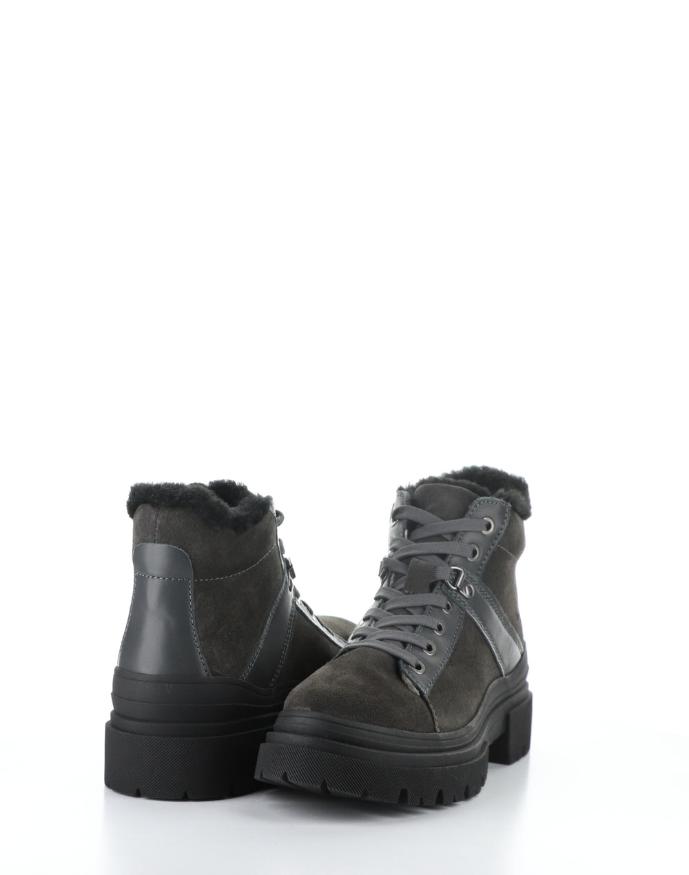 RIVER GREY/BLACK Round Toe Boots