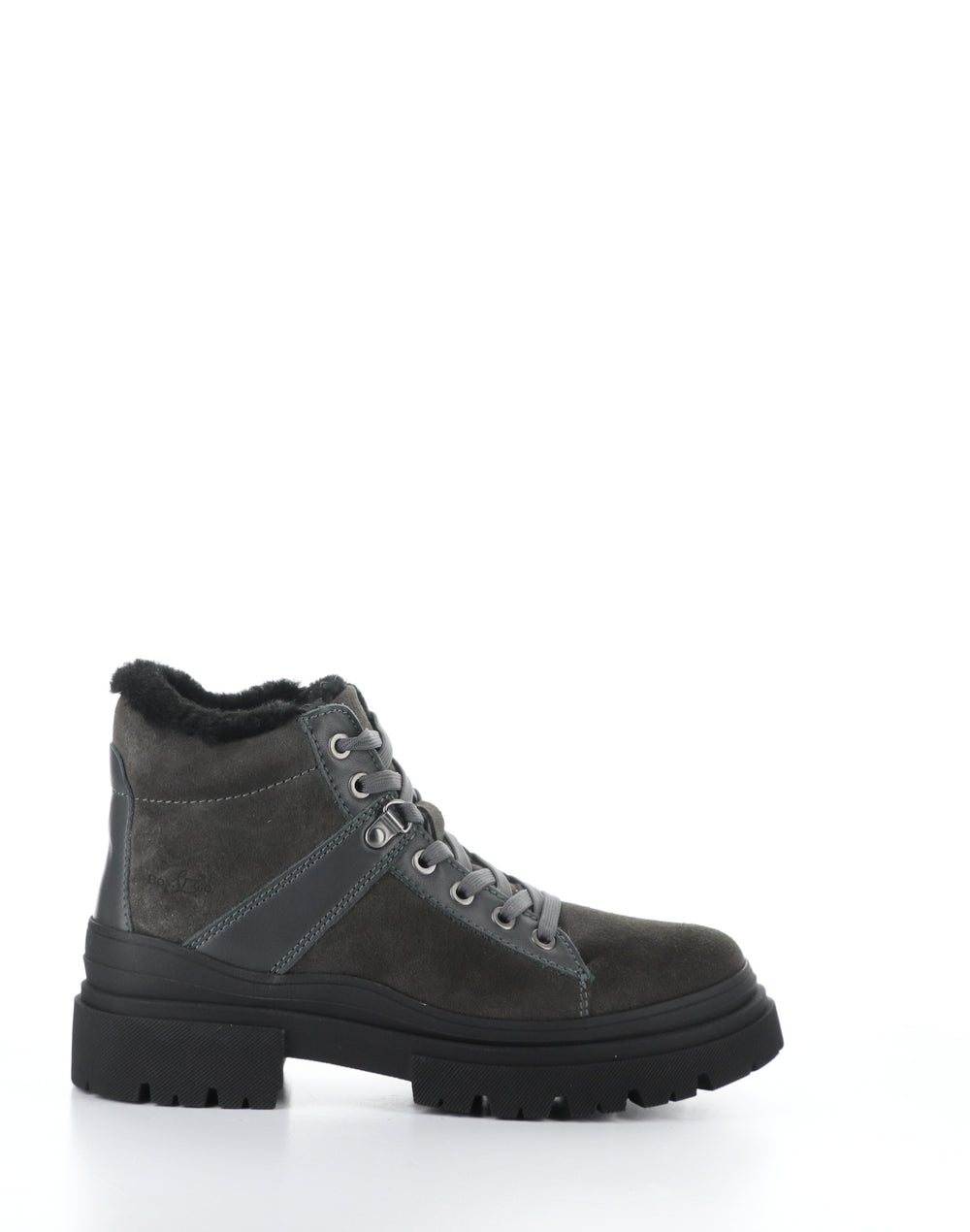 RIVER GREY/BLACK Round Toe Boots