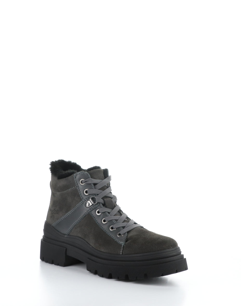 RIVER GREY/BLACK Round Toe Boots