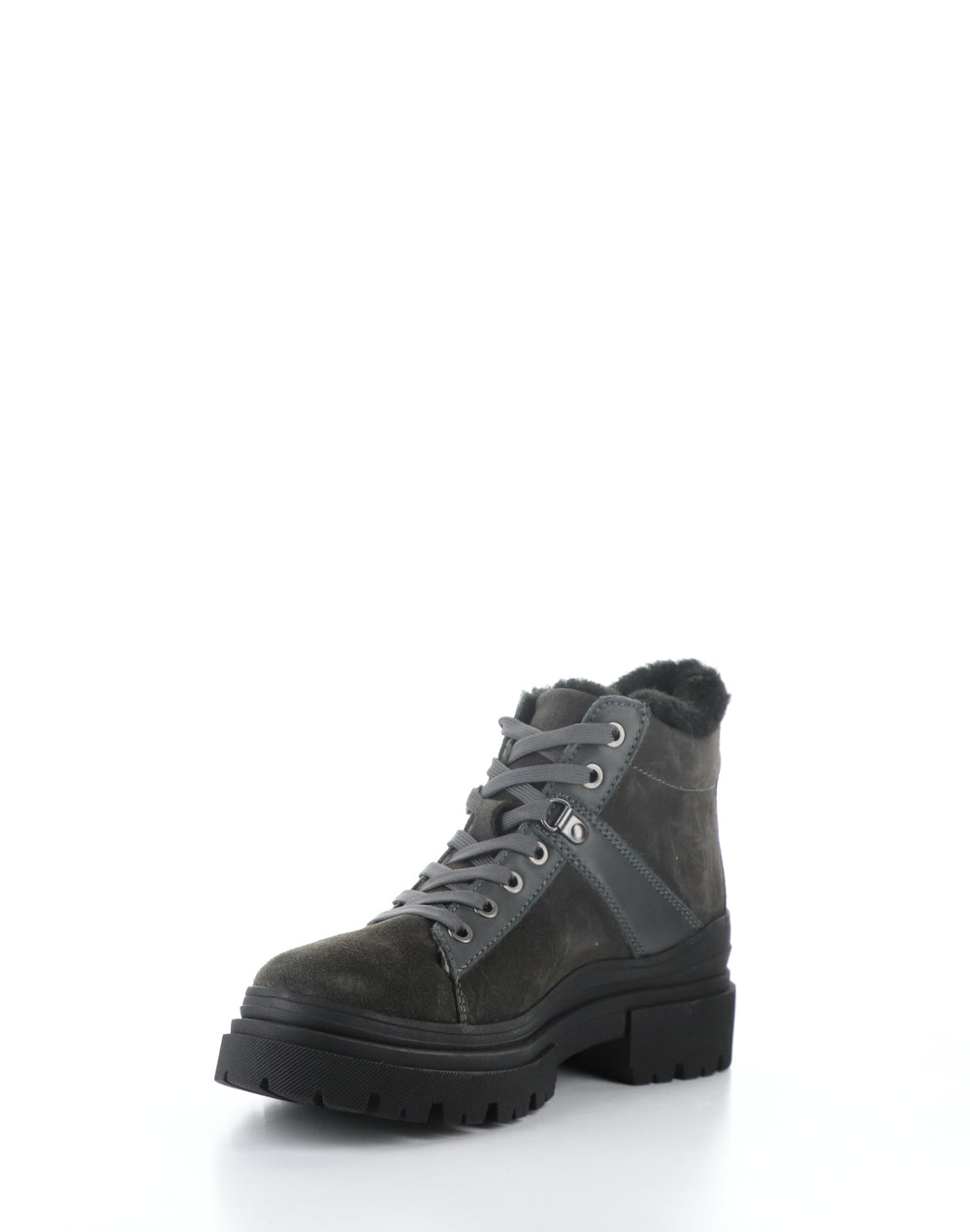 RIVER GREY/BLACK Round Toe Boots