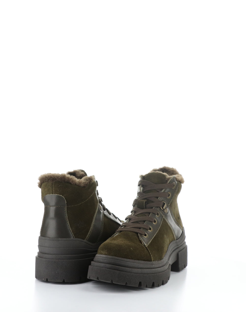 RIVER OLIVE/DARK BROWN Round Toe Boots