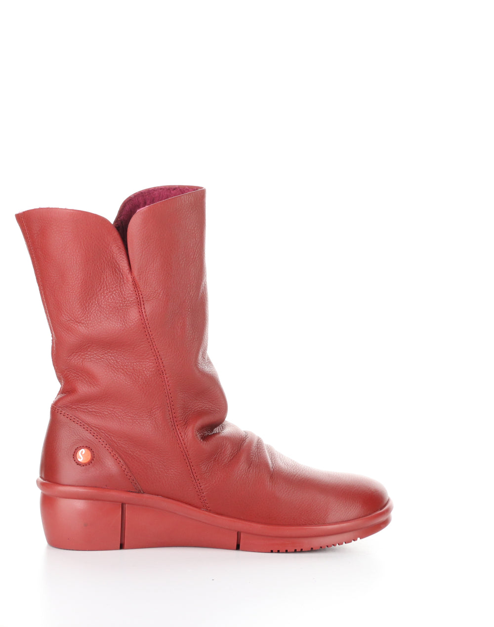 ROTT809SOF 001 RED Round Toe Boots