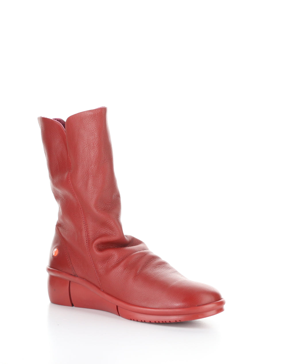 ROTT809SOF 001 RED Round Toe Boots