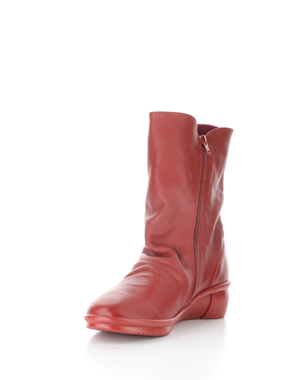 ROTT809SOF 001 RED Round Toe Boots