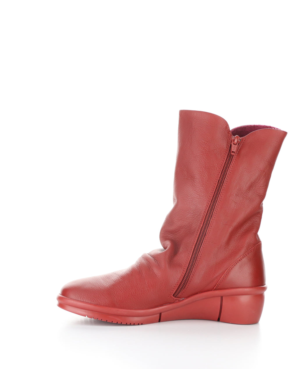 ROTT809SOF 001 RED Round Toe Boots