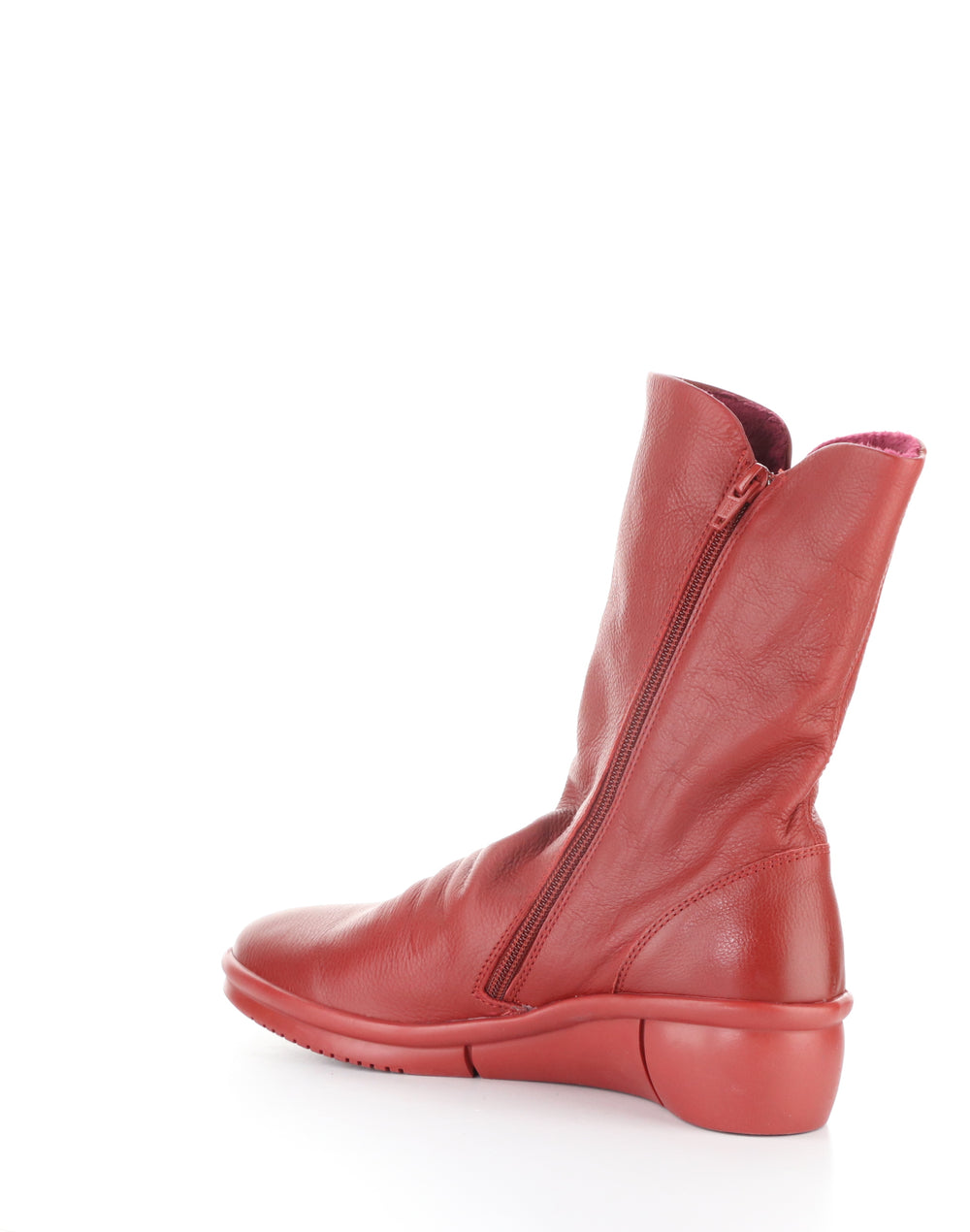 ROTT809SOF 001 RED Round Toe Boots
