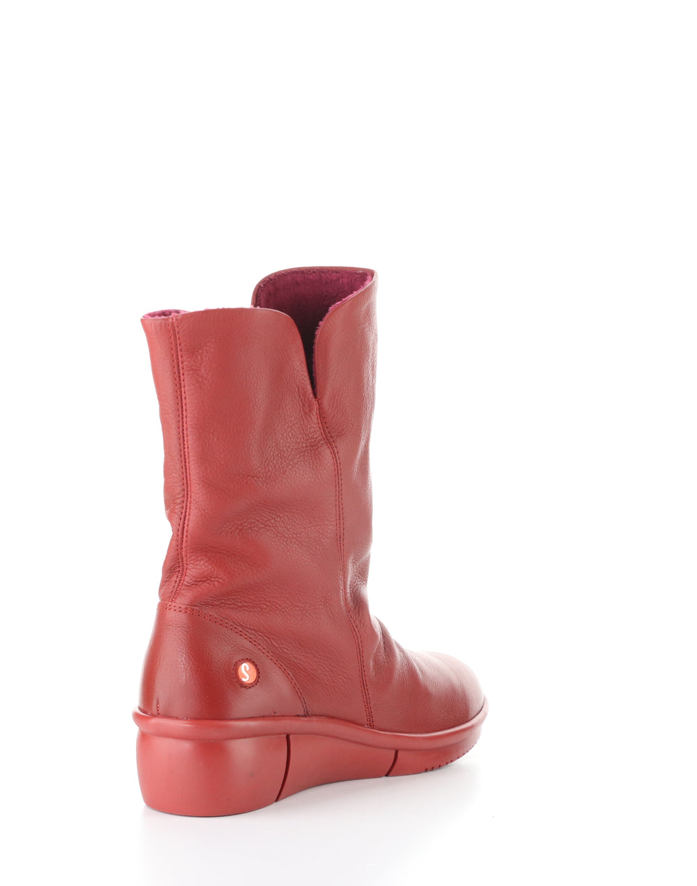 ROTT809SOF 001 RED Round Toe Boots