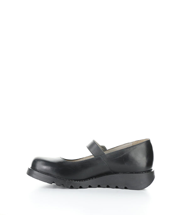 Samp132Fly Black Round Toe Shoes