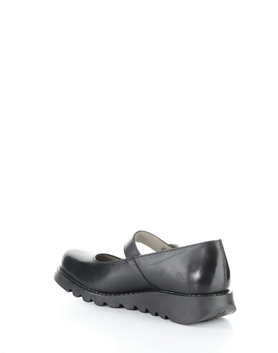 Samp132Fly Black Round Toe Shoes