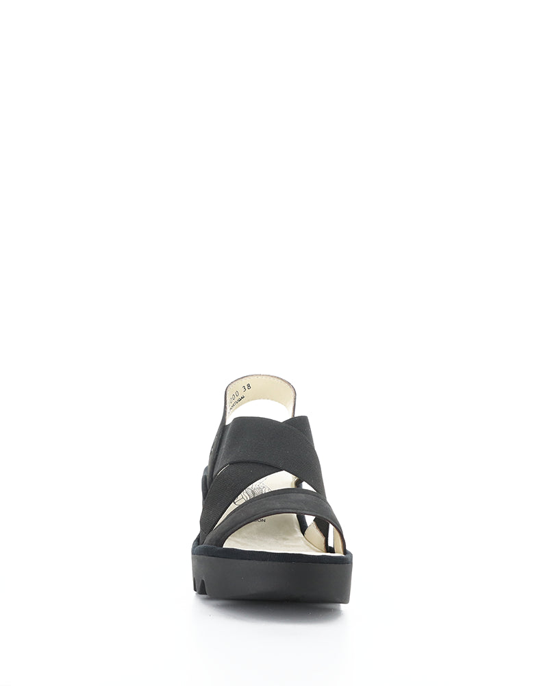Taji502Fly 000 Black Round Toe Sandals