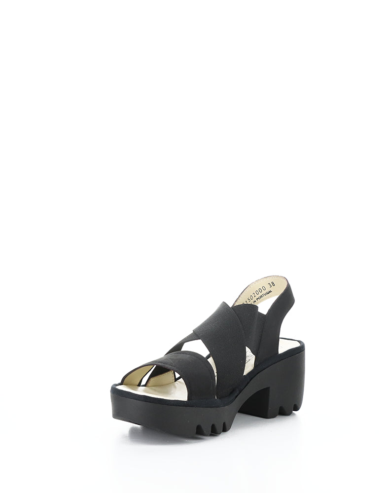 Taji502Fly 000 Black Round Toe Sandals