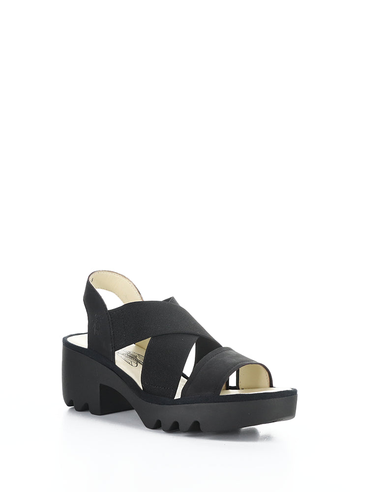 Taji502Fly 000 Black Round Toe Sandals