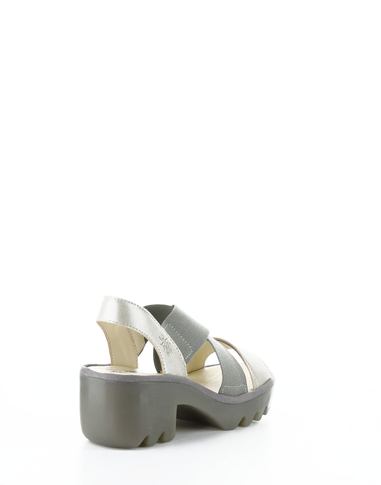 Taji502Fly 004 Silver Round Toe Sandals