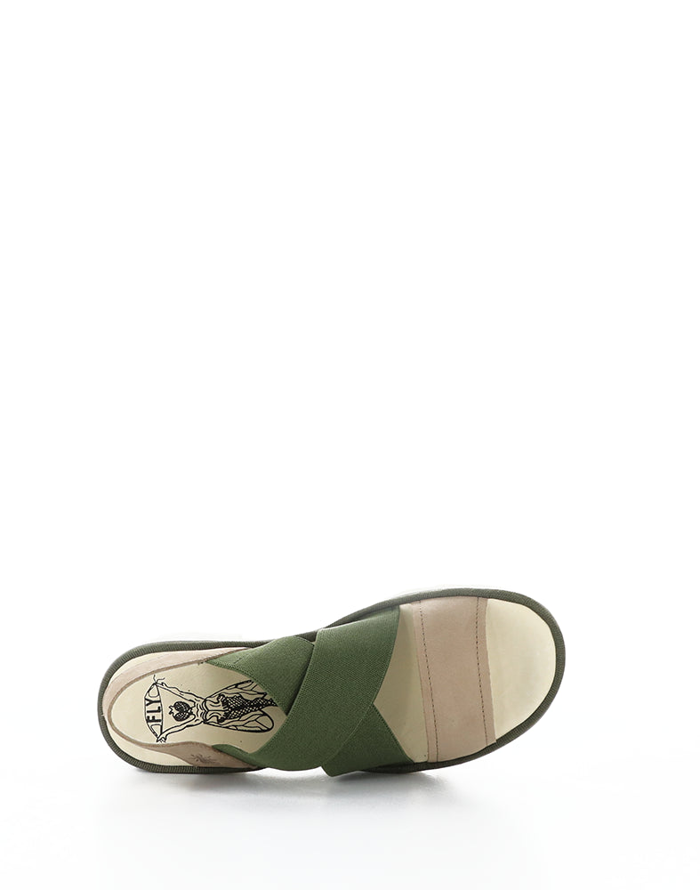 Taji502Fly 008 Taupe/Khaki Round Toe Sandals