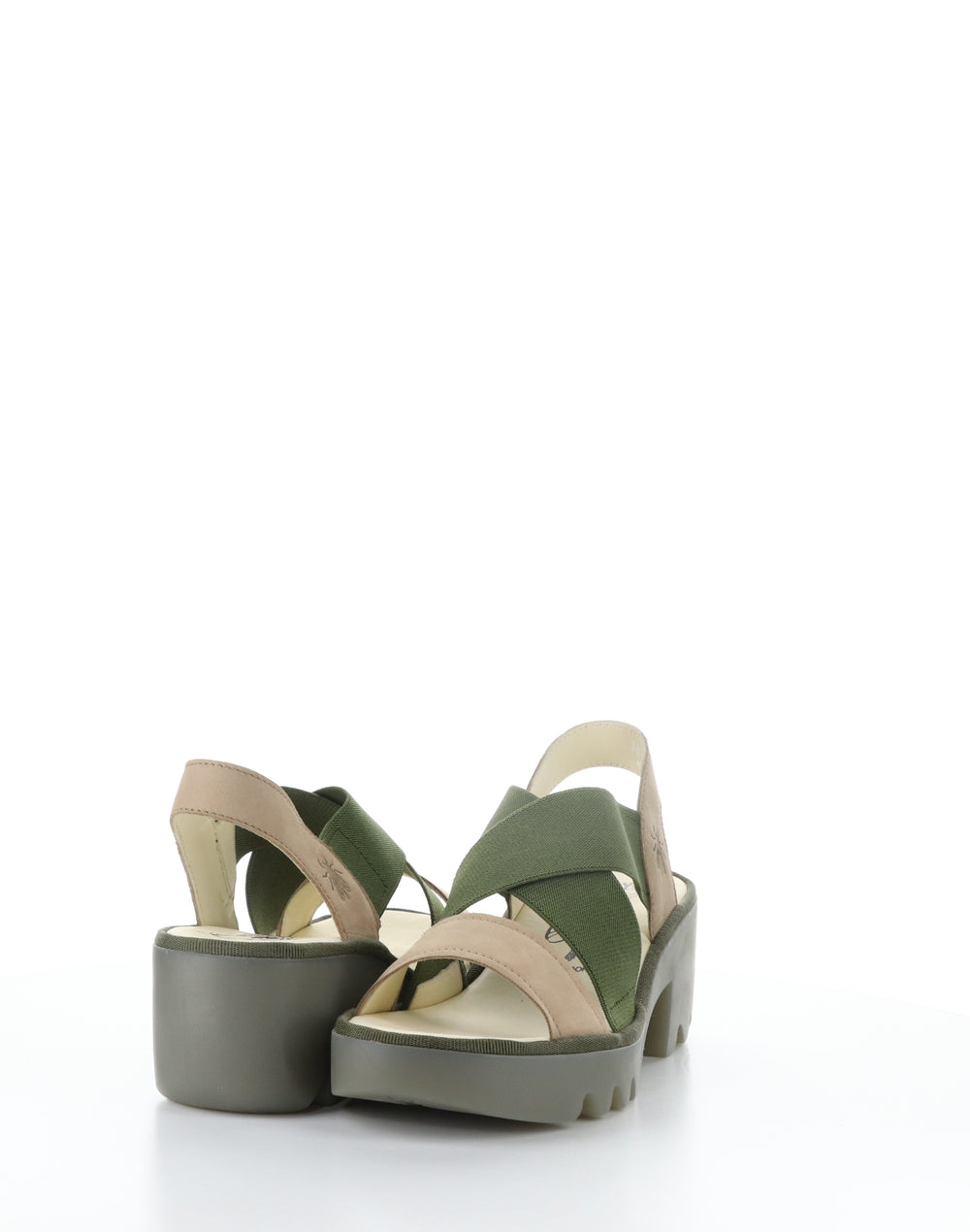 TAJI502FLY 008 TAUPE/KHAKI Round Toe Sandals