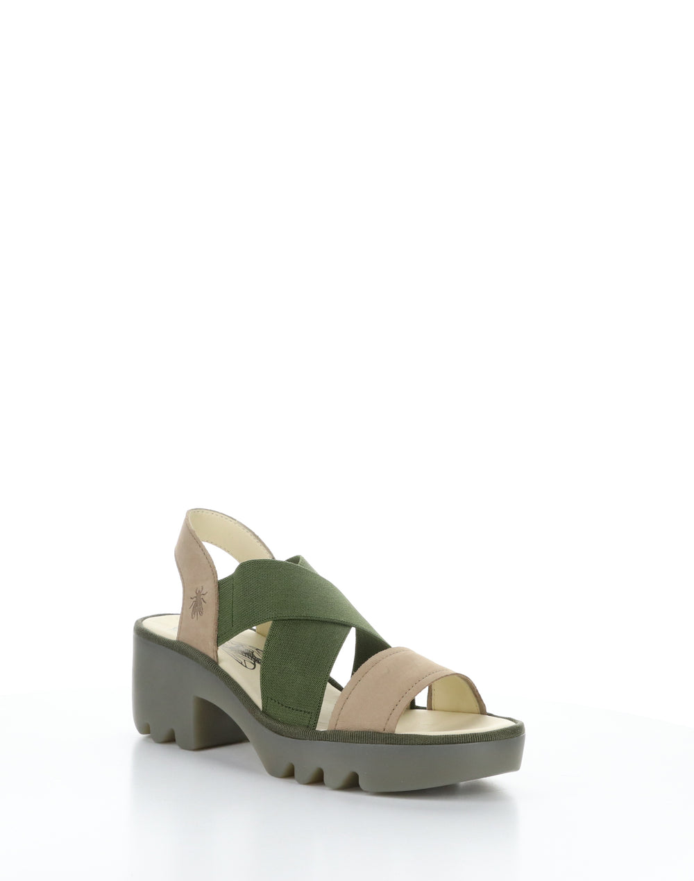 TAJI502FLY 008 TAUPE/KHAKI Round Toe Sandals