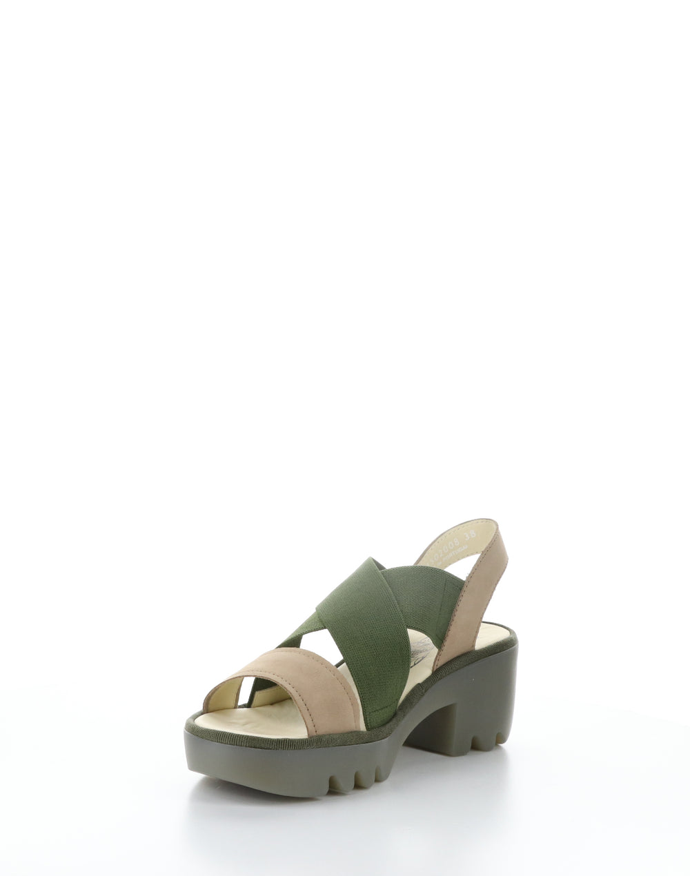 TAJI502FLY 008 TAUPE/KHAKI Round Toe Sandals