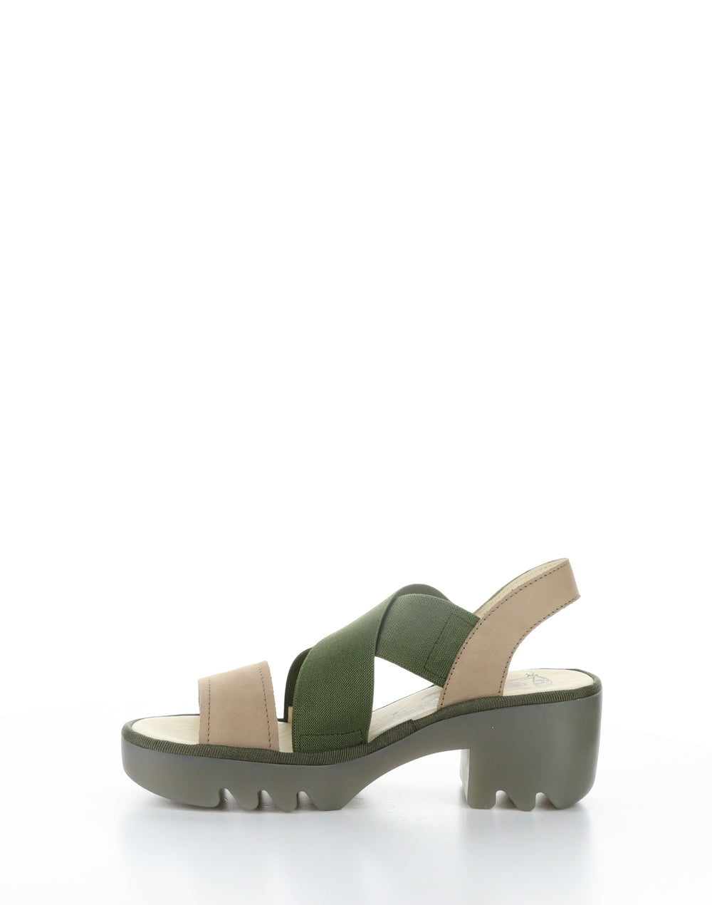 TAJI502FLY 008 TAUPE/KHAKI Round Toe Sandals