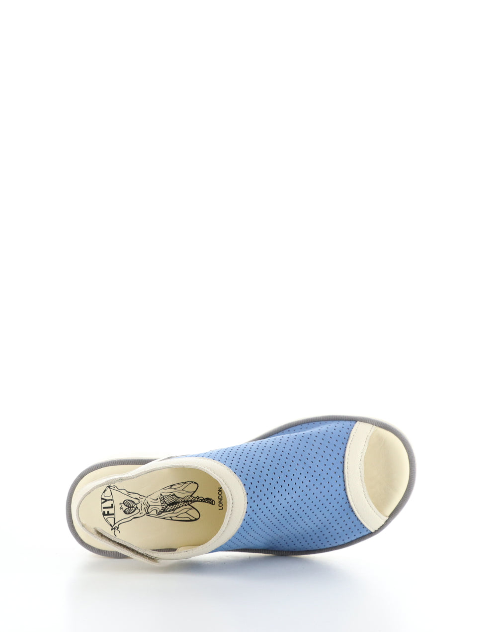 TEIF577FLY 001 BLUE/OFFWHT Round Toe Sandals