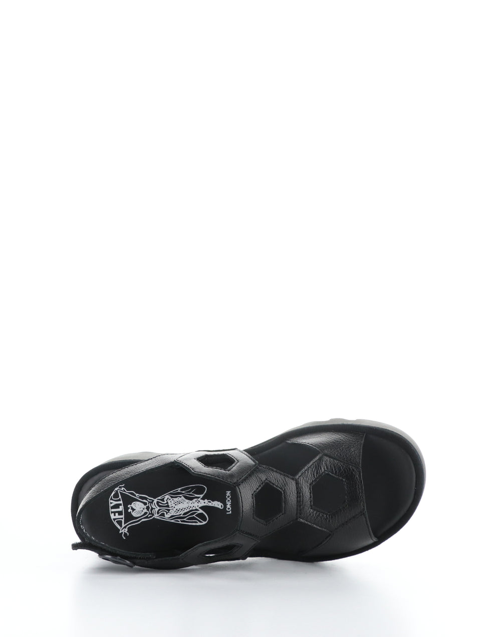 TEWA573FLY 001 BLACK Round Toe Sandals