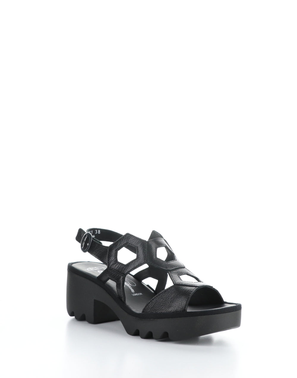 TEWA573FLY 001 BLACK Round Toe Sandals