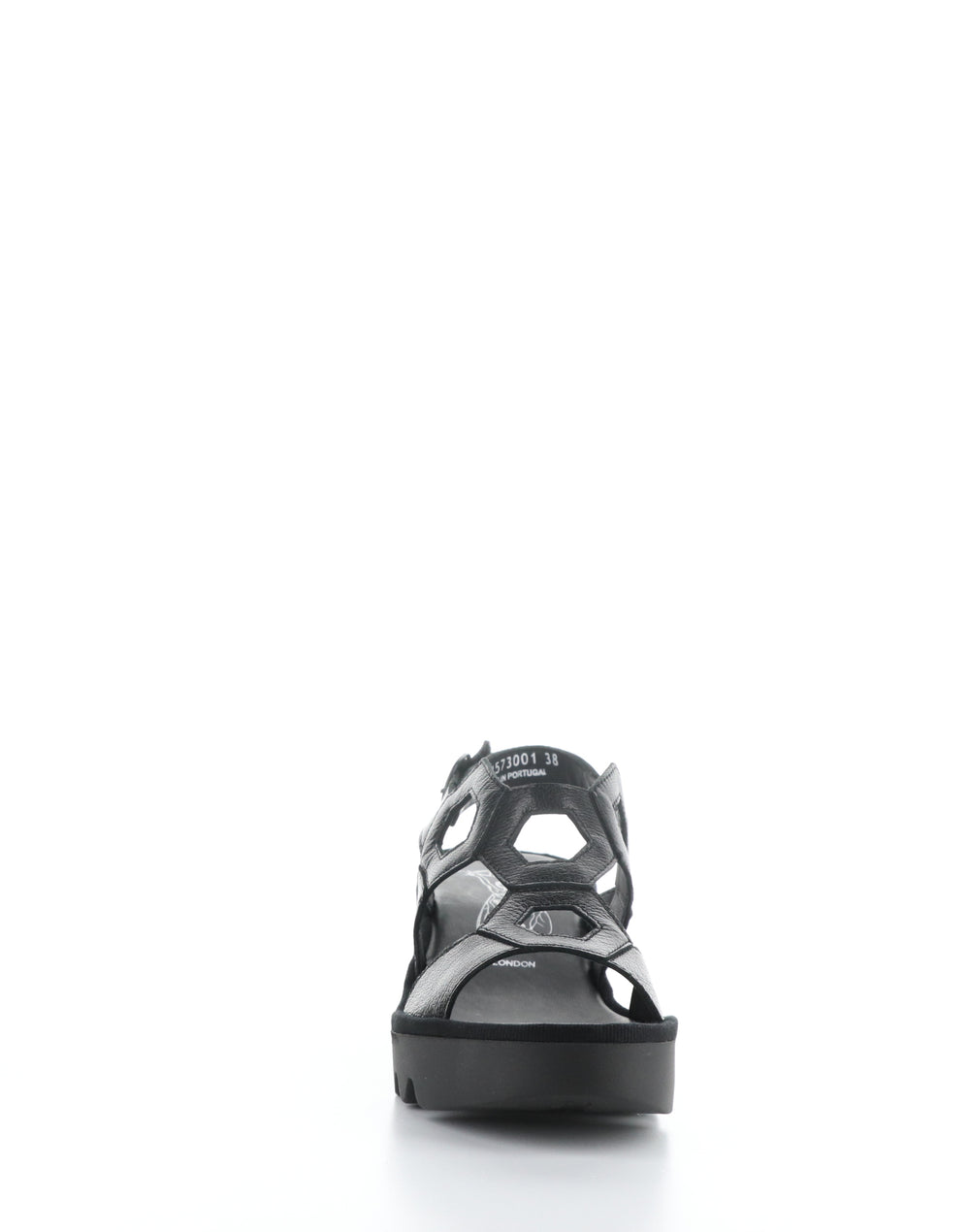 TEWA573FLY 001 BLACK Round Toe Sandals