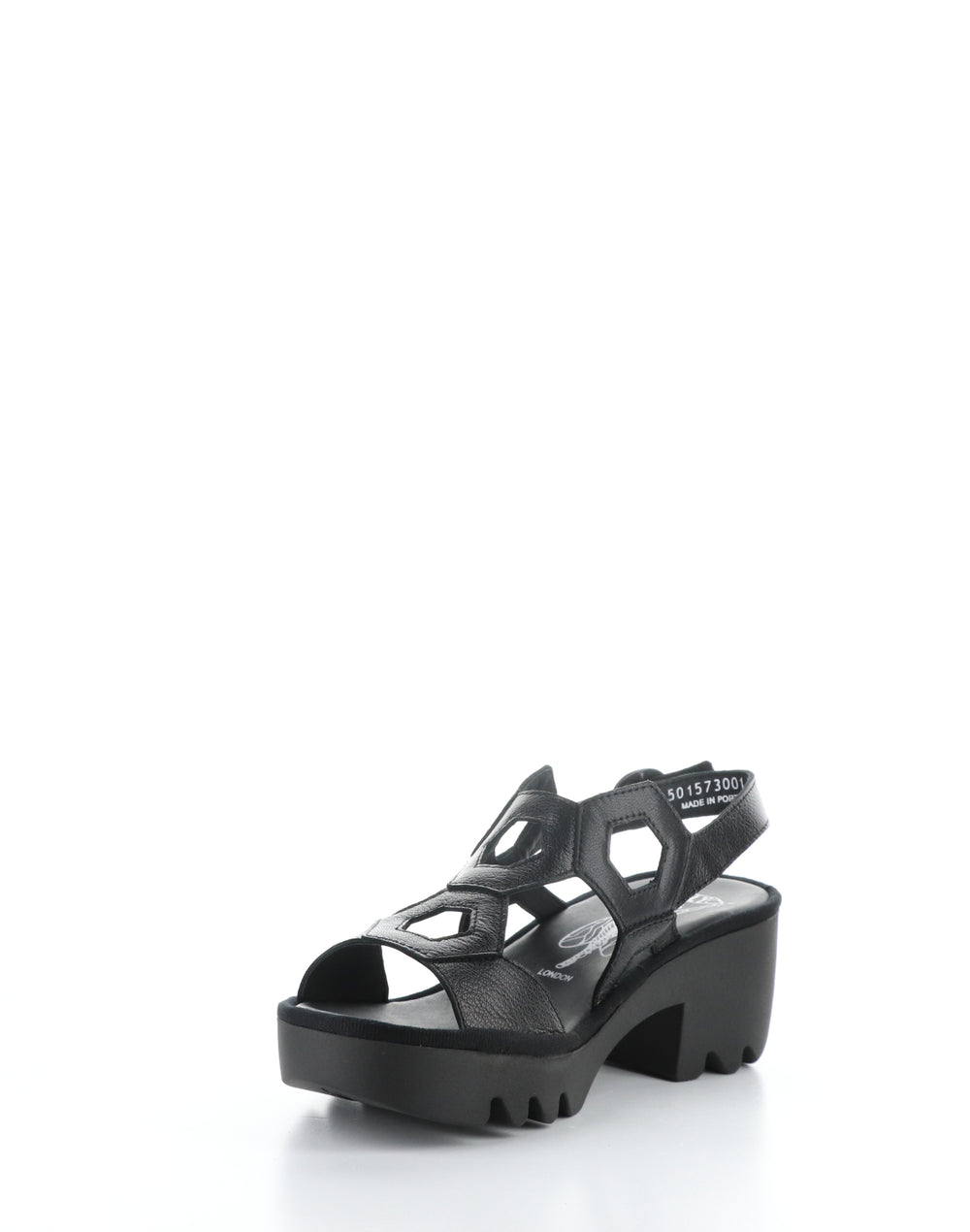 TEWA573FLY 001 BLACK Round Toe Sandals