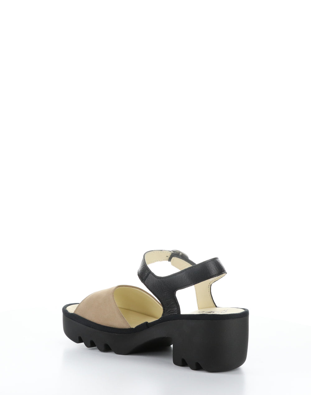 TULL503FLY 006 TAUPE/BLACK Round Toe Sandals
