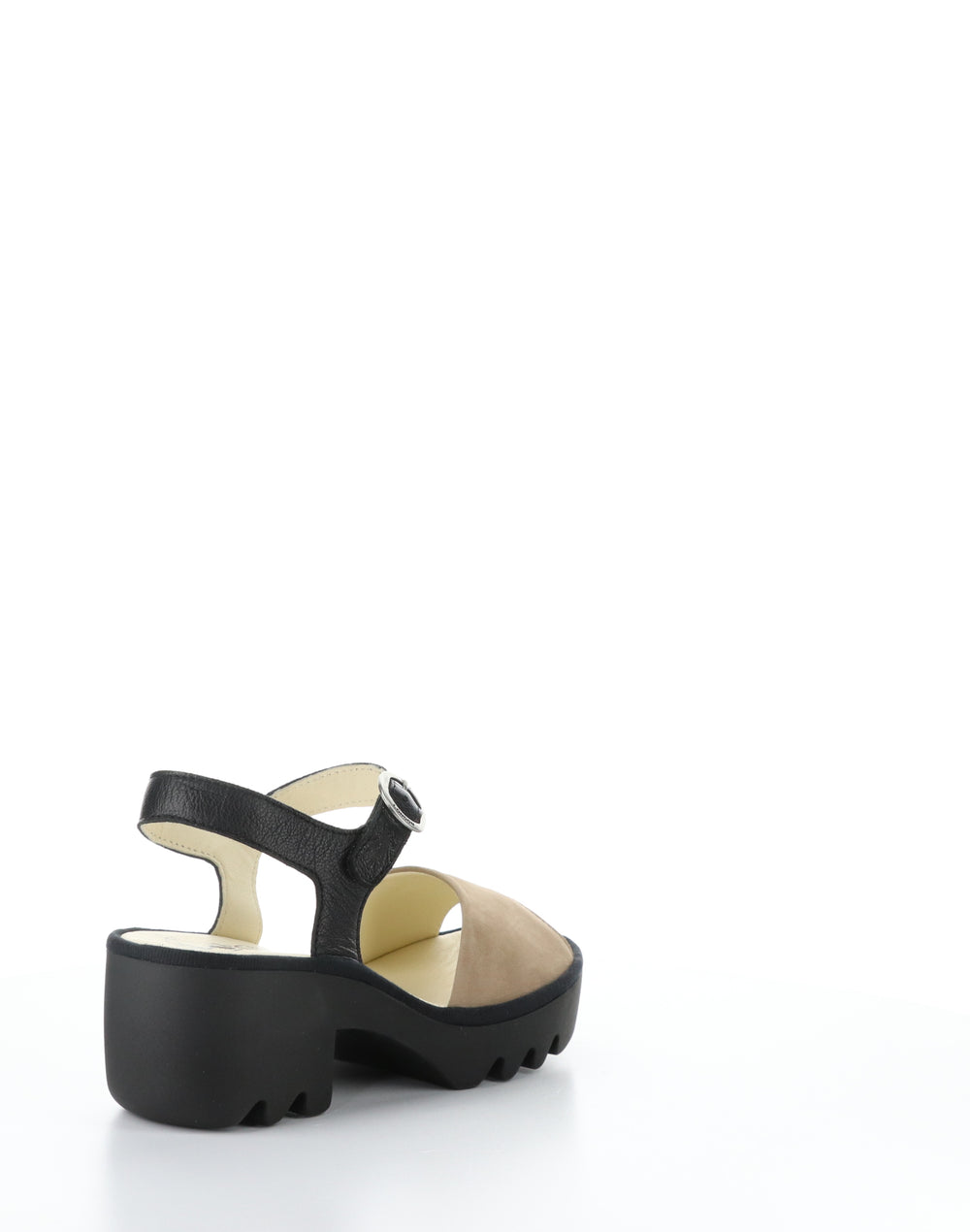 TULL503FLY 006 TAUPE/BLACK Round Toe Sandals