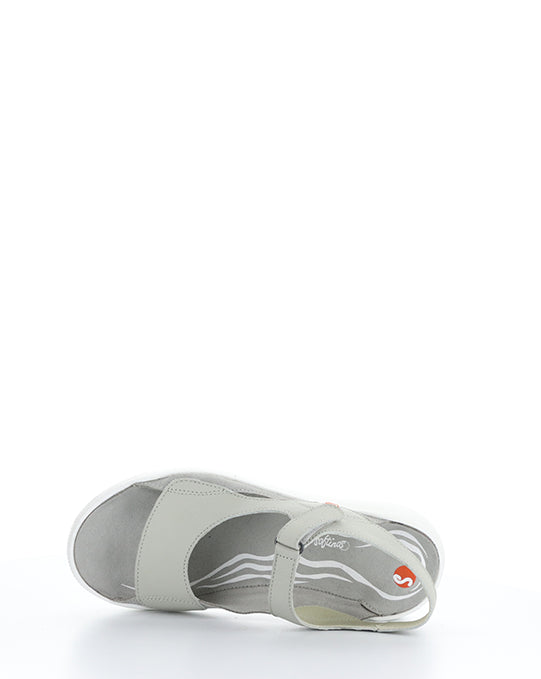 Weal712Sof 004 Lt Grey Velcro Sandals