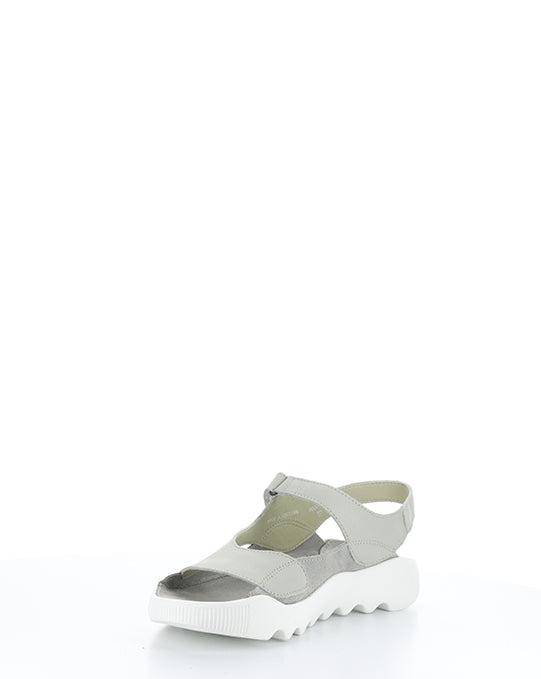 Weal712Sof 004 Lt Grey Velcro Sandals