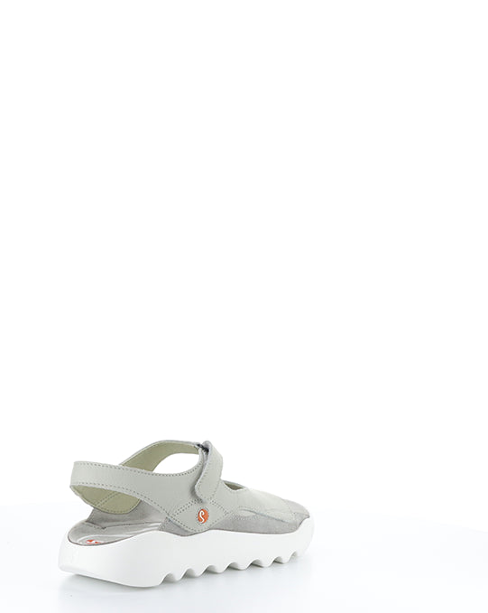 Weal712Sof 004 Lt Grey Velcro Sandals