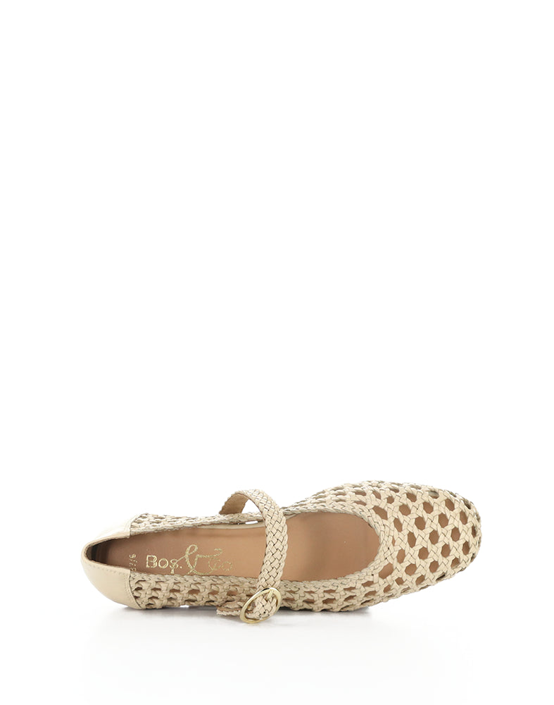 WILDA NUDE WOVEN LEATHER