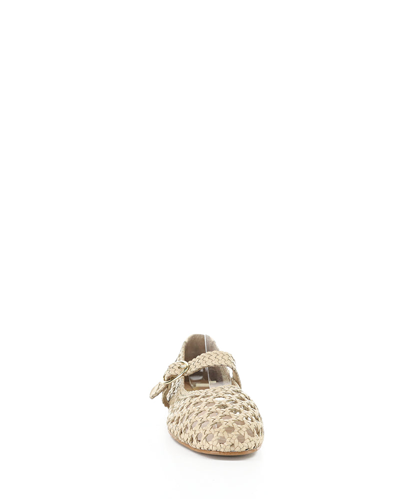 WILDA NUDE WOVEN LEATHER