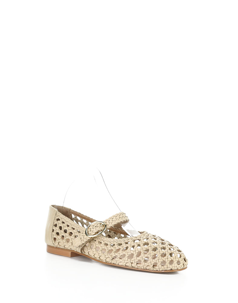 WILDA NUDE WOVEN LEATHER