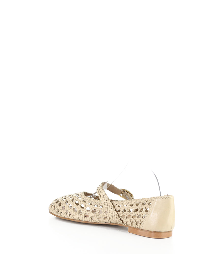 WILDA NUDE WOVEN LEATHER