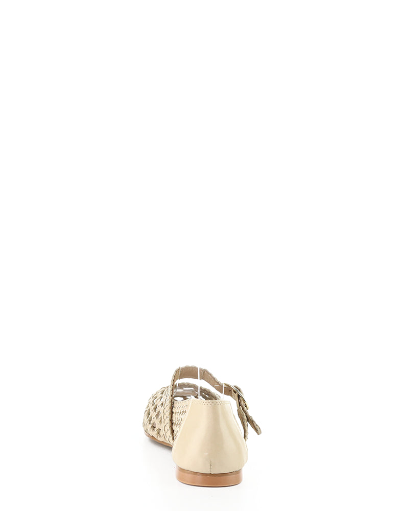 WILDA NUDE WOVEN LEATHER