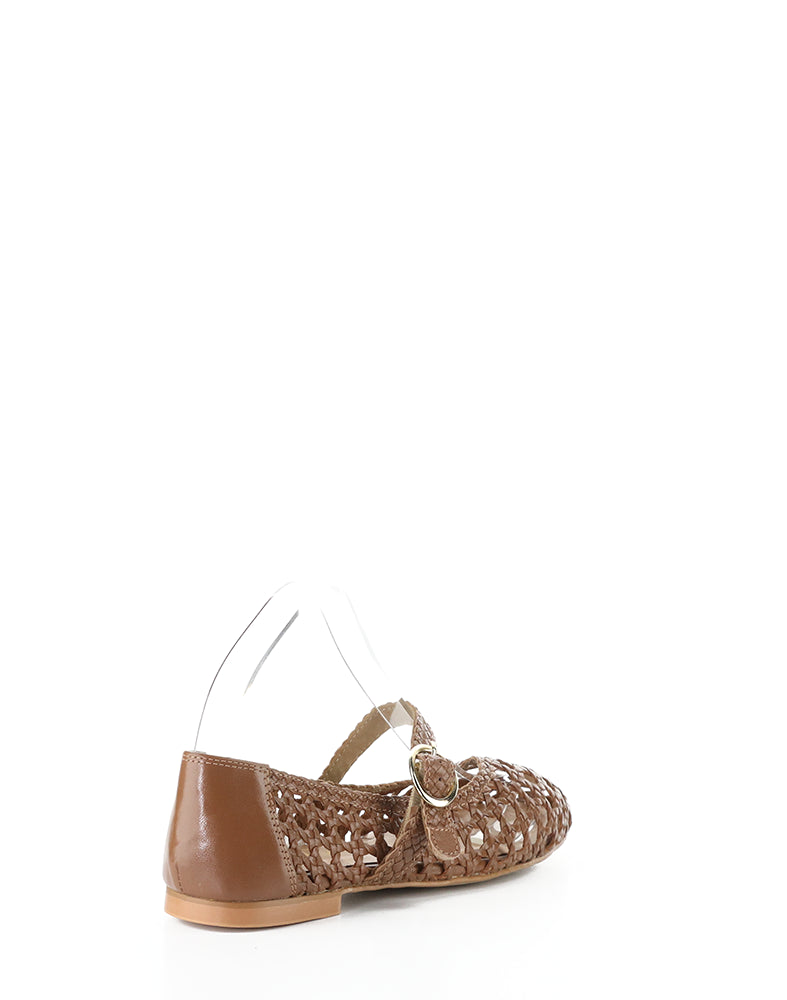 Wilda Rich Cognac Woven Leather
