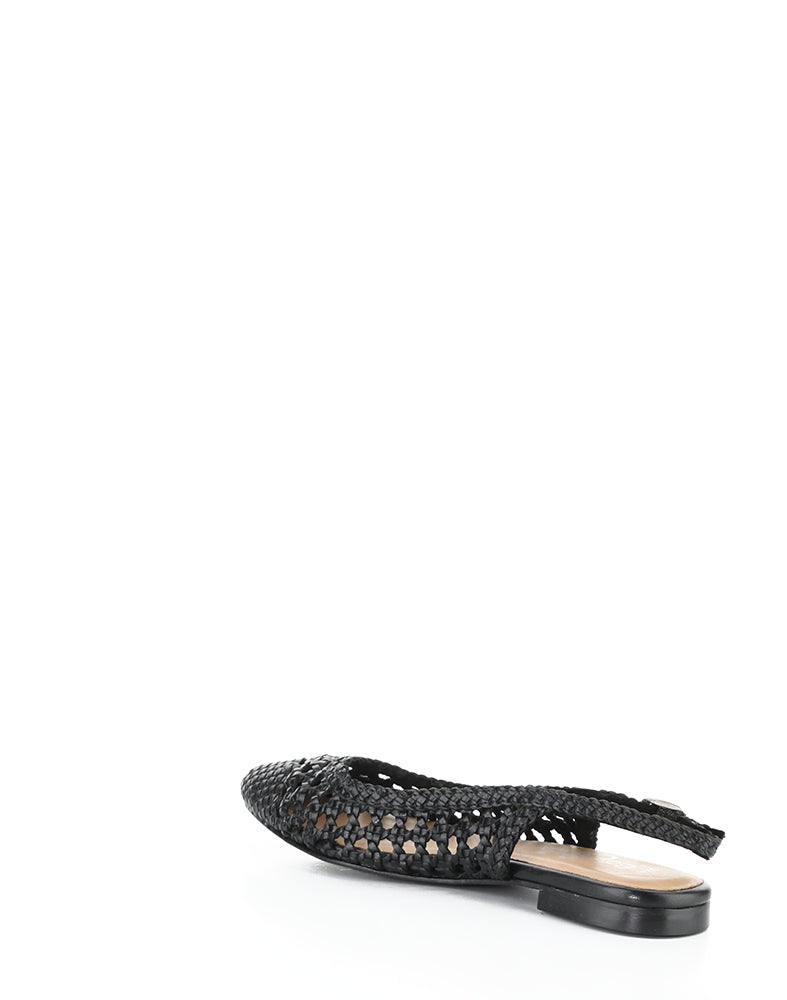 Willow Black Woven Leather