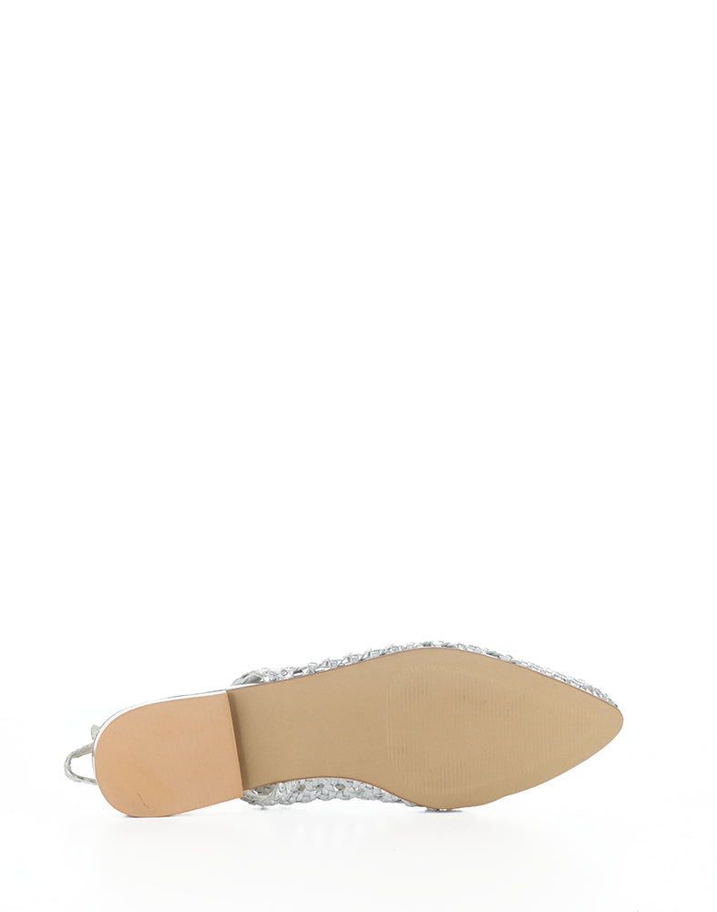 WILLOW SILVER METALLIC WOVEN LEATHER
