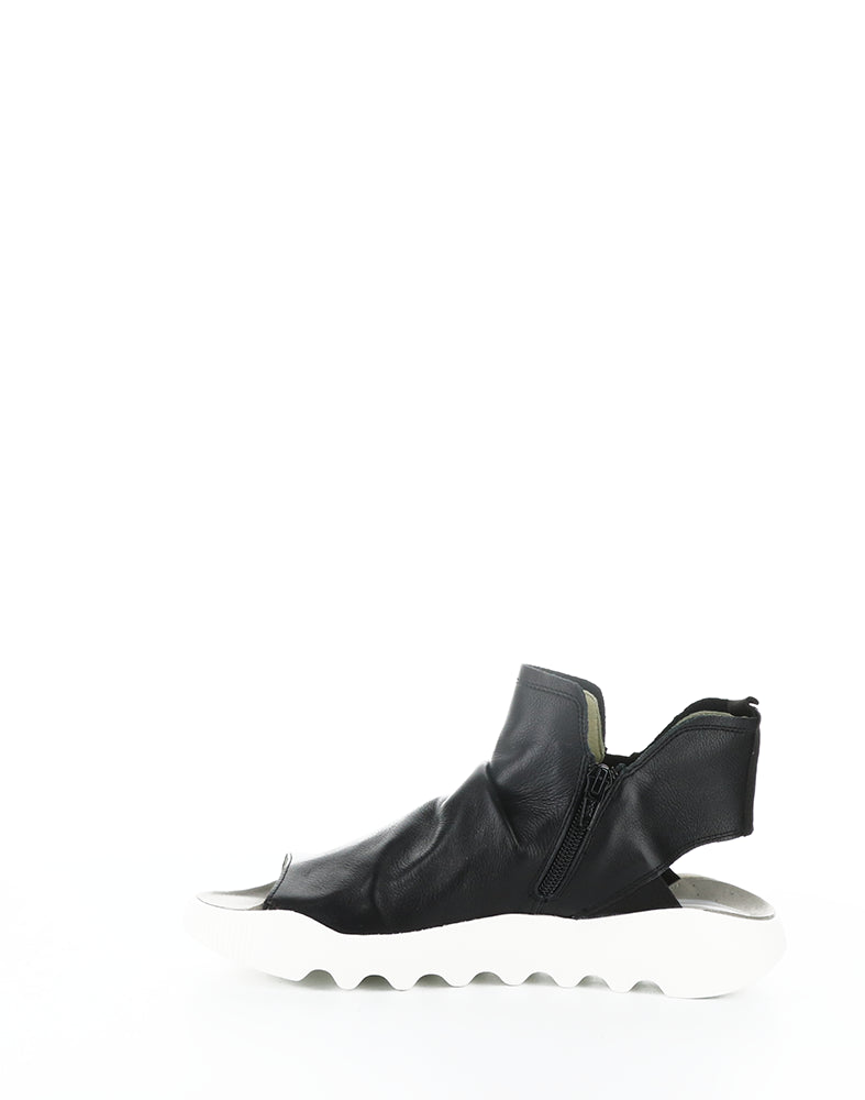 Wish789Sof 000 Black Round Toe Sandals