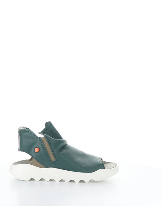 Wish789Sof 005 Teal Round Toe Sandals