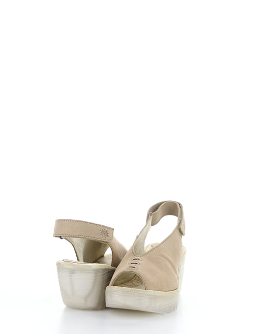 Yeay387Fly 009 Taupe Velcro Sandals
