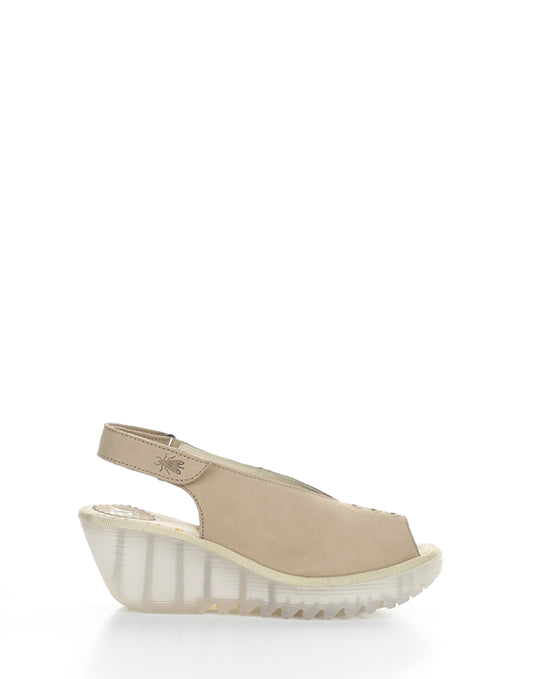 Yeay387Fly 009 Taupe Velcro Sandals