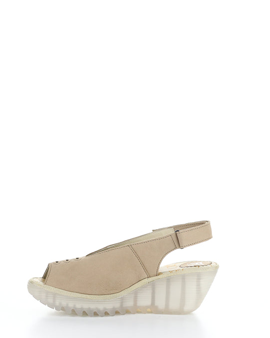 Yeay387Fly 009 Taupe Velcro Sandals