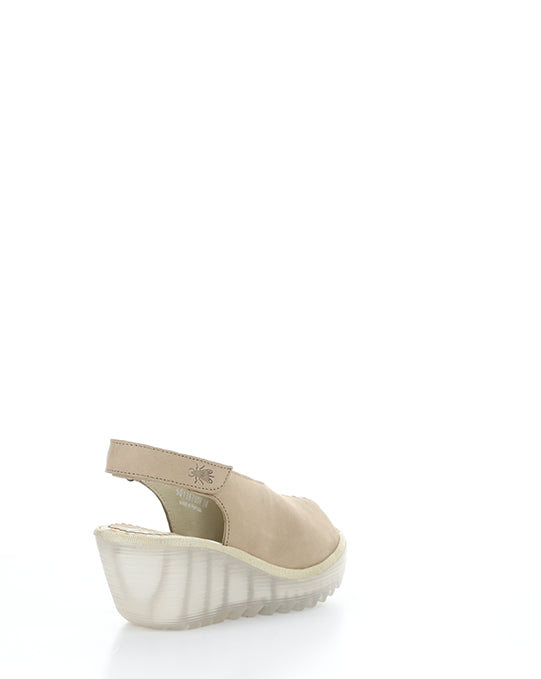 Yeay387Fly 009 Taupe Velcro Sandals
