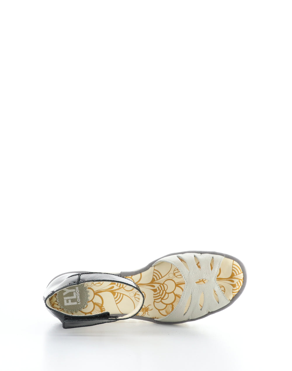 YELU545FLY 000 SILVER/BLACK Velcro Sandals