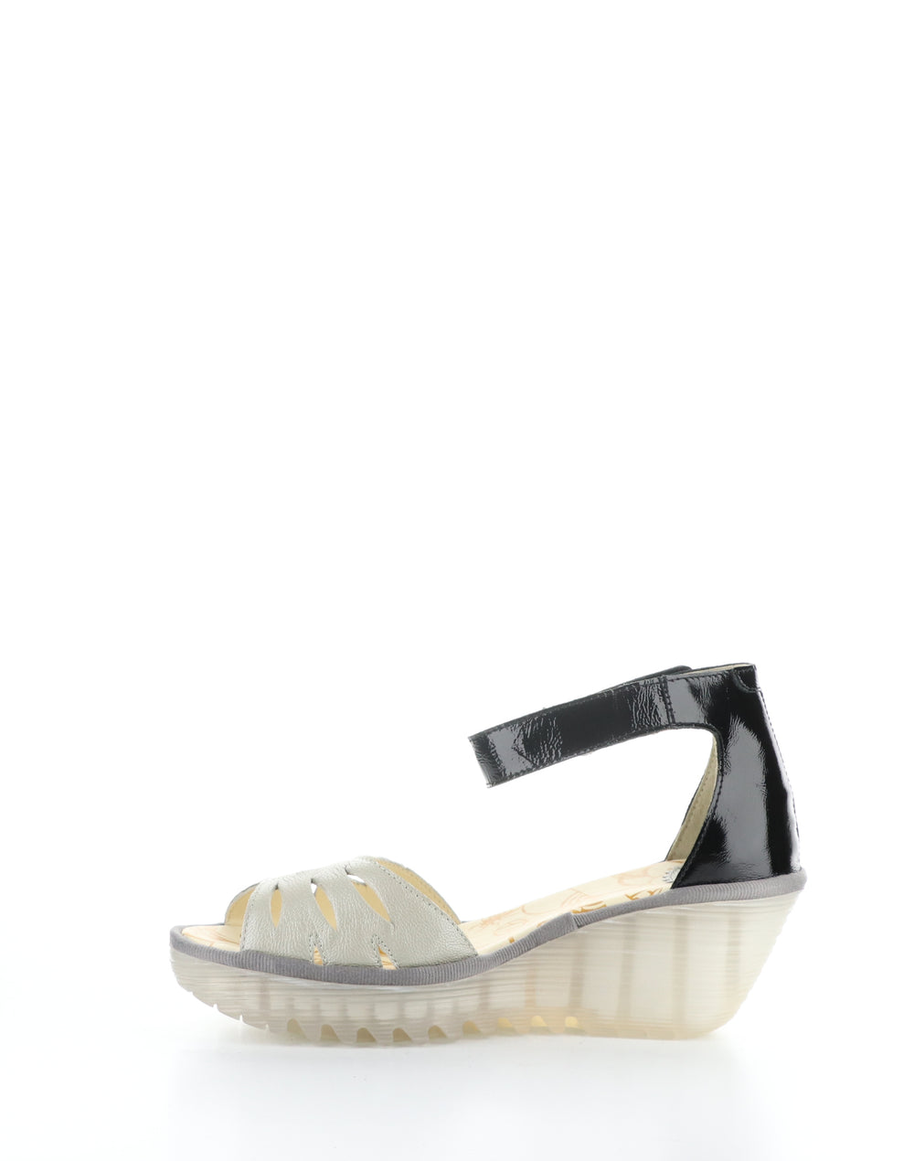 YELU545FLY 000 SILVER/BLACK Velcro Sandals