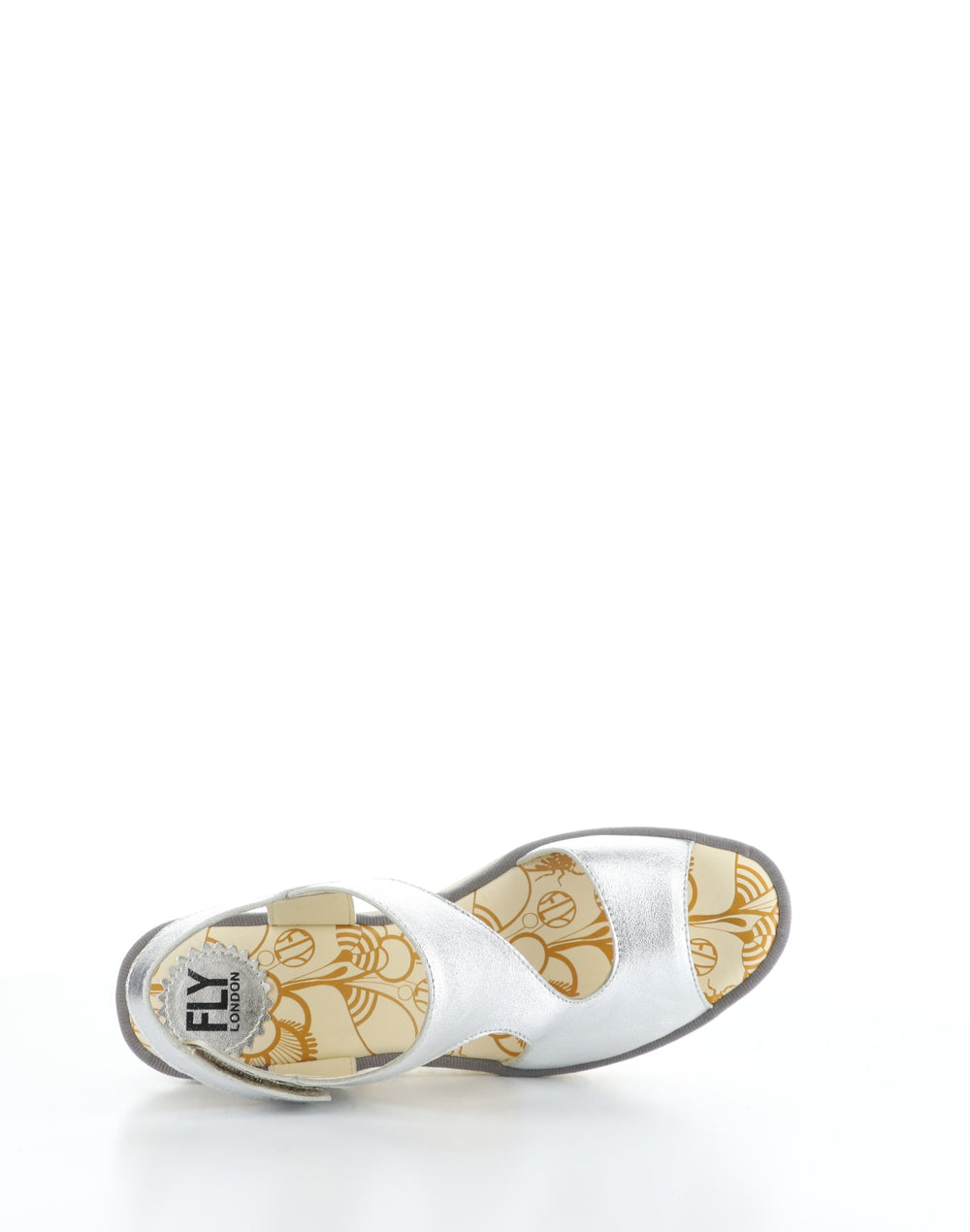 YOXA576FLY 001 SILVER Velcro Sandals