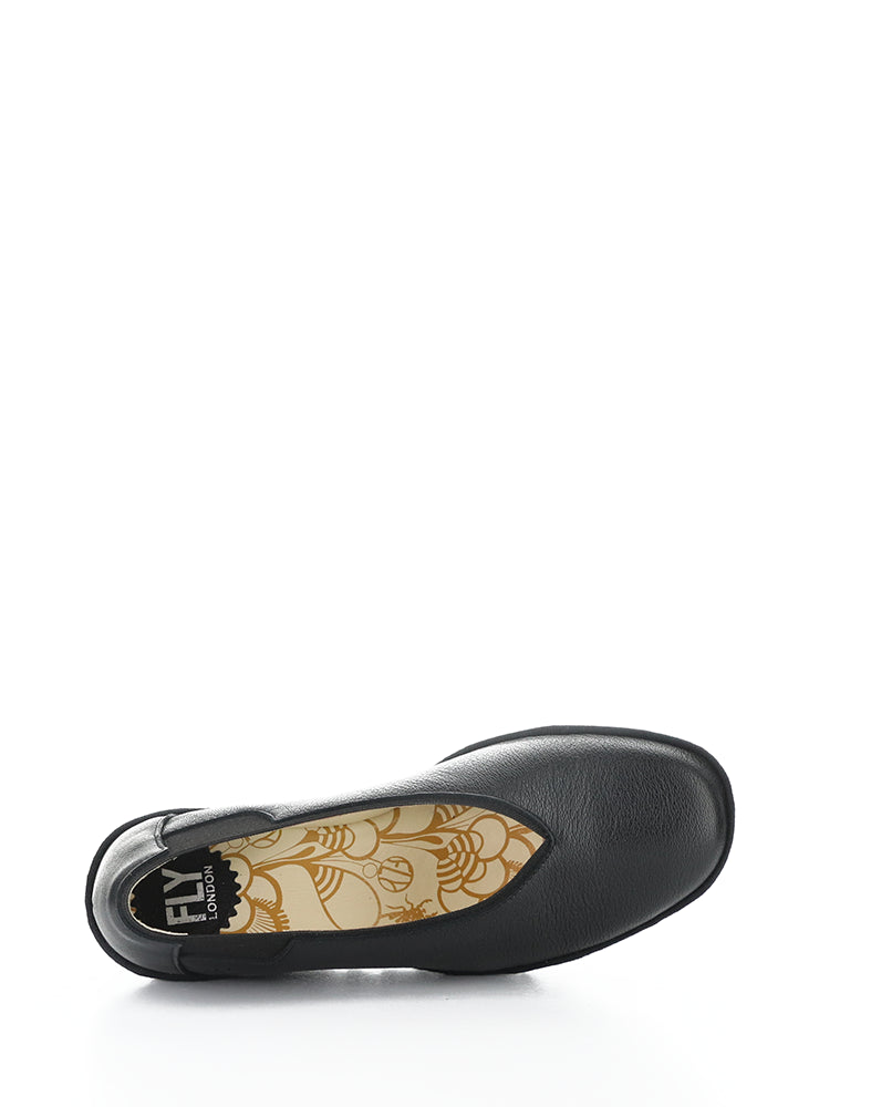 Yoza438Fly 006 Black Elasticated Sandals